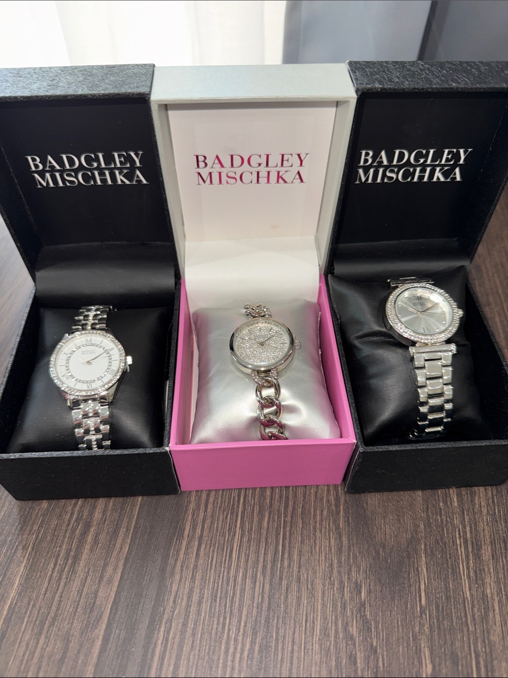 Badgley Mischka your choice Silver Crystal Trio Watch only one